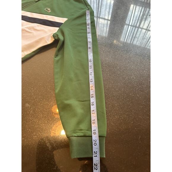 Kids' Ultra Dry Abrasion-Resistant Tennis Sweat Suit Jacket, Green, Size 14 - Picture 9 of 10